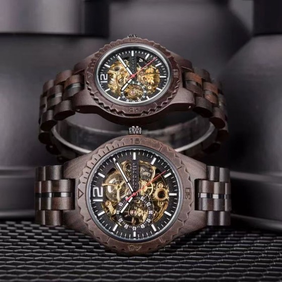 Ebony mechanical couple watches